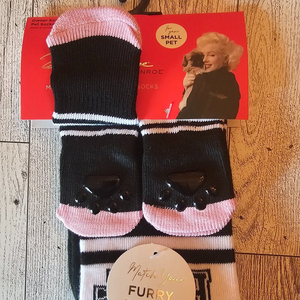 Marilyn Monroe Matching Pet and Owner Socks/Crew Socks BFF (small breed)